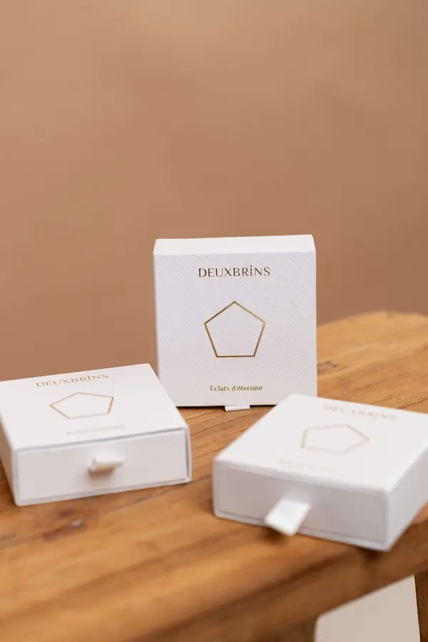 Écrin Deuxbrins avec bijou ADN personnalisé